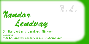 nandor lendvay business card